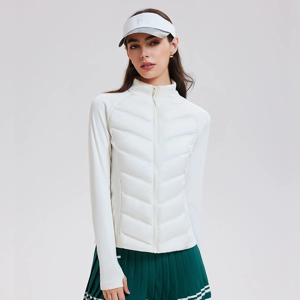 [Same style 95 duck down for men and women] Apricot White