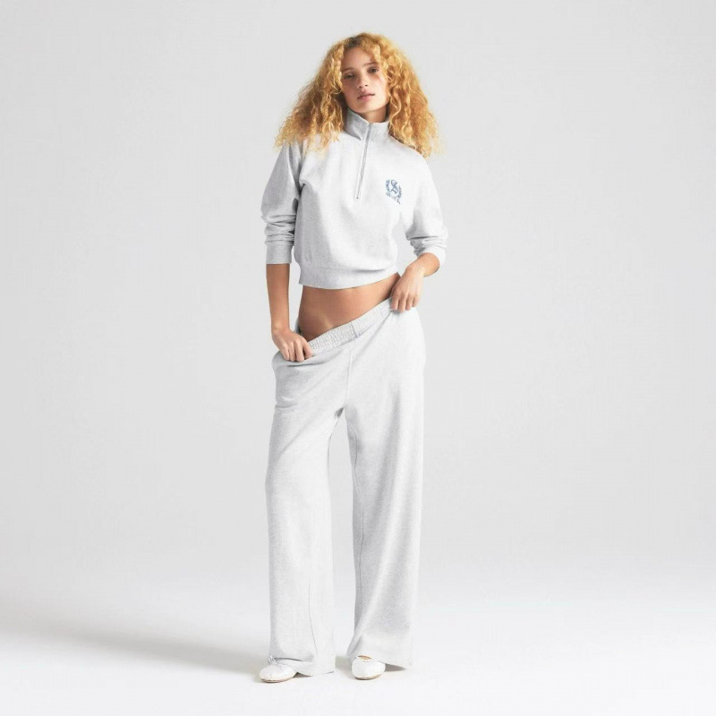 SKIMS カーダシアン レトロ アメリカン プルオーバー スウェットシャツ ストレート パンツ LIGHTWEIGHT FLEECE|undefined