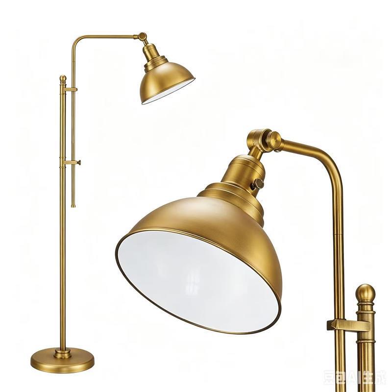 American-style floor lamp for living room, reading, study, office, farmhouse, vintage metal, rustic industrial, bedroom standing lamp