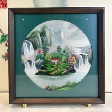 非遗风刺绣摆件家居软装搭配 山水纹样绣品 商务送礼客户答谢礼物