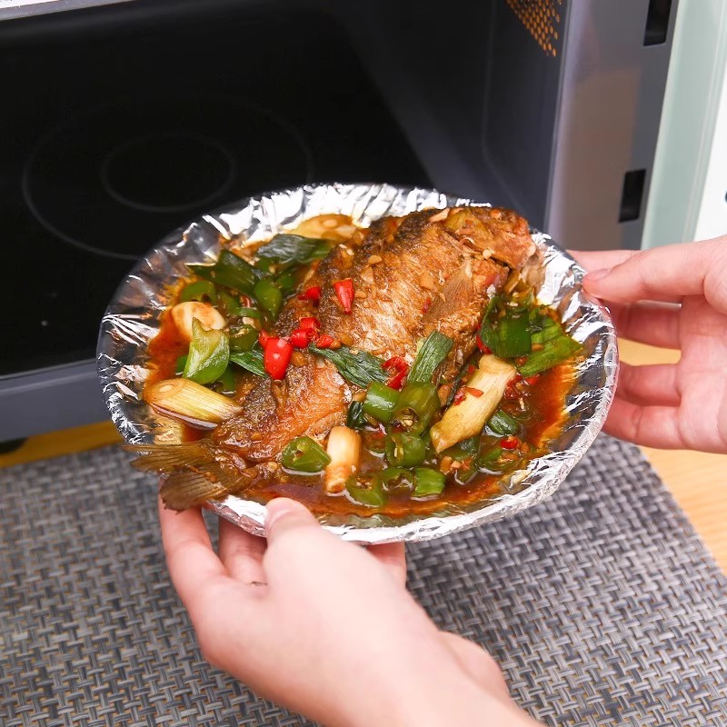 Roll de papel de aluminio espeso para horno comercial, freidora de aire, papel de aluminio doméstico resistente a altas temperaturas para barbacoa de grado alimenticio