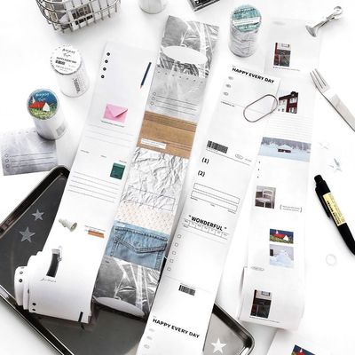 [PaperMore可书写胶带 频繁记录 盐系简约图案手帐diy拼贴留言记录]