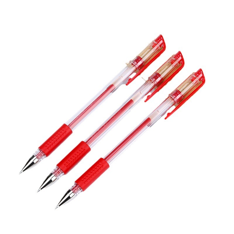 DeLi 33518 mezcla una caja de 12 bolígrafos neutros de bala de 0,5 mm 9 bolígrafos neutros negros 2 rojos 1 azul