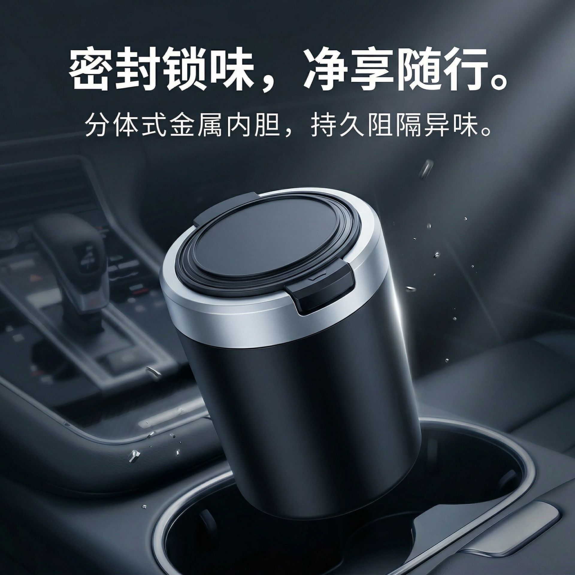 Factory direct sale of new car ashtray with light and one-touch lid opening, personalized and practical car accessory