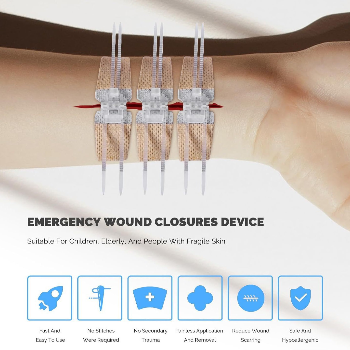 Two-way Lock Non-woven Fabric Pull Elastic Adhesive Bandage