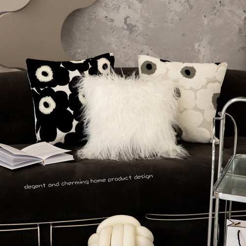Cross-border Nordic ins style embroidery pillow sofa bedside backrest bay window cushion pillow cover wholesale one piece drop shipping