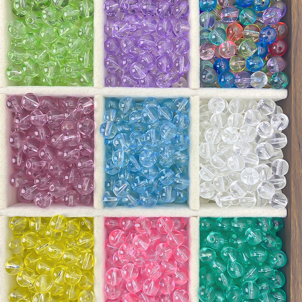 Transparent round beads