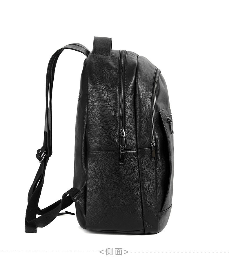 Ba lô da bò lớp đầu dung tích lớn nam da thật 29×20×41 cm — Màu đen chi tiết 17
