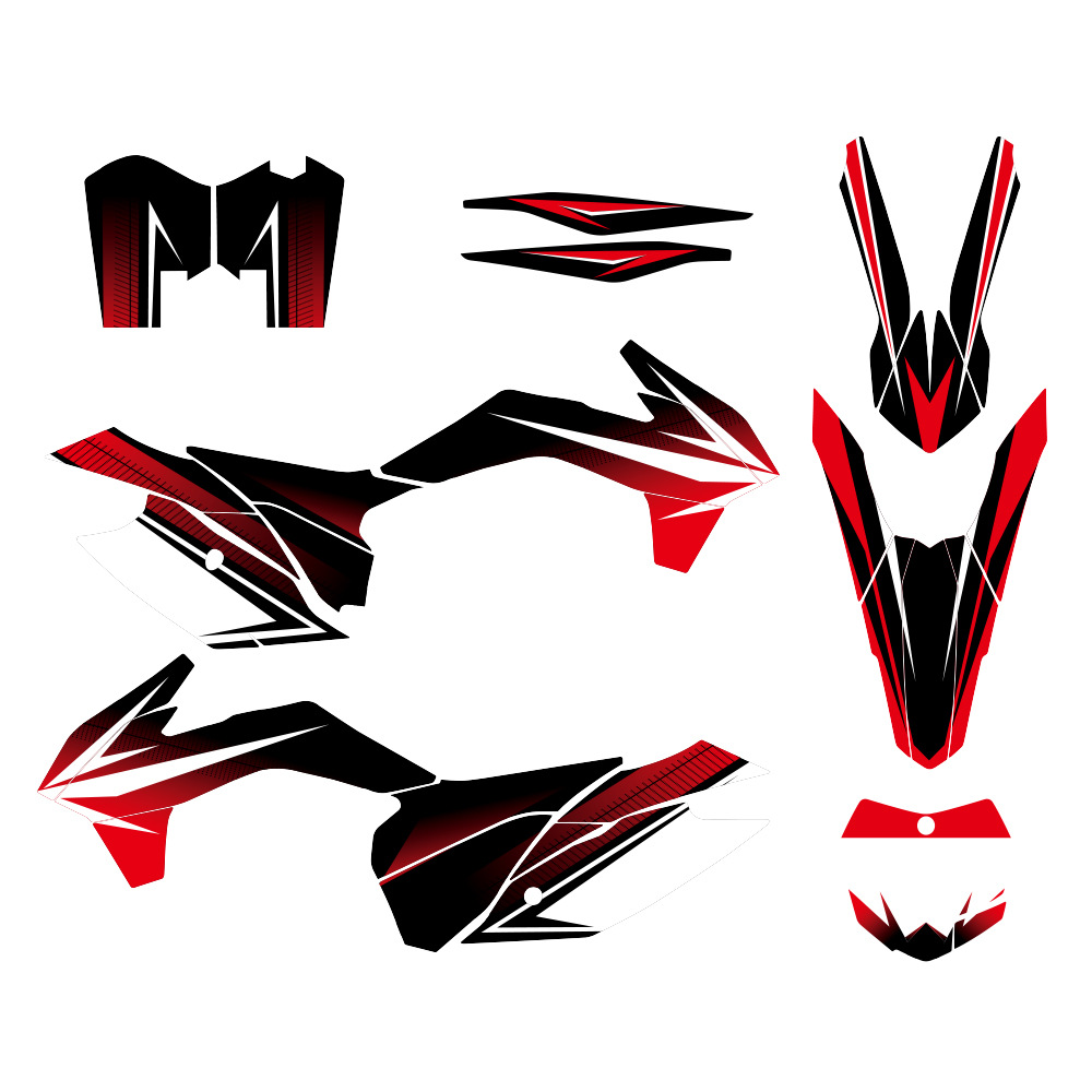 Aplicación de fondo de motocicleta gráfica pegatina SX SXF XC 125 - 450F 2013 - 2014