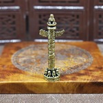 黄铜华表摆件精致华表柱摆件中华柱龙柱现代家居办公室摆件工艺品