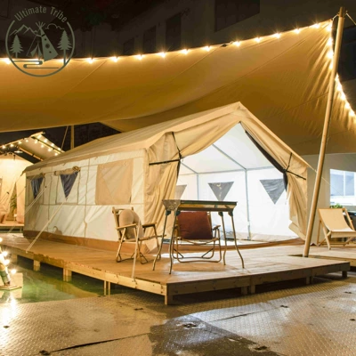 Outdoor Camping Waterproof Mildew-proof Wind-resistant Polyester Cotton Canvas Hotel Tent Homestay Resort Camp Tent