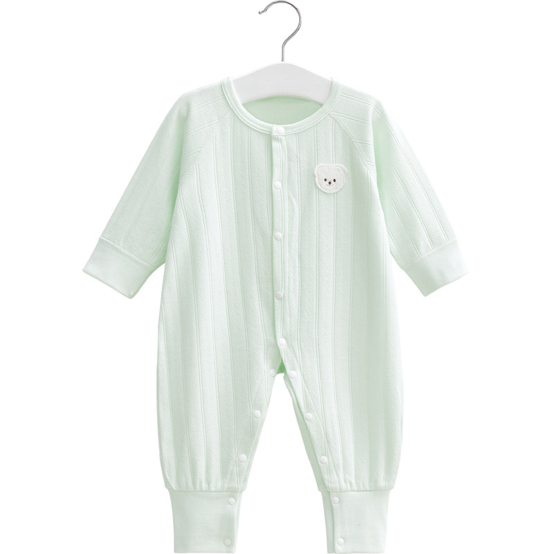 Ropa de bebé recién nacido para primavera y otoño, pelele fino de manga larga de algodón puro para bebés, mono unisex para bebés.
