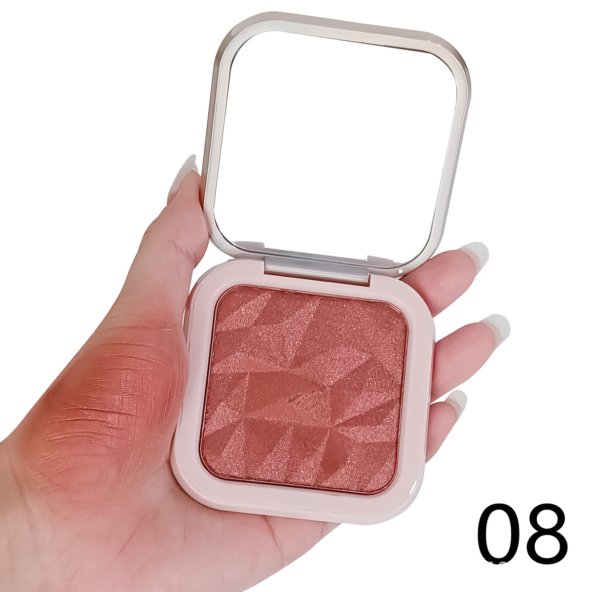 Maquillaje de belleza monocromático estereoscópico mate resaltado brillante sombra de nariz sin logotipo polvo resaltado placa de reparación