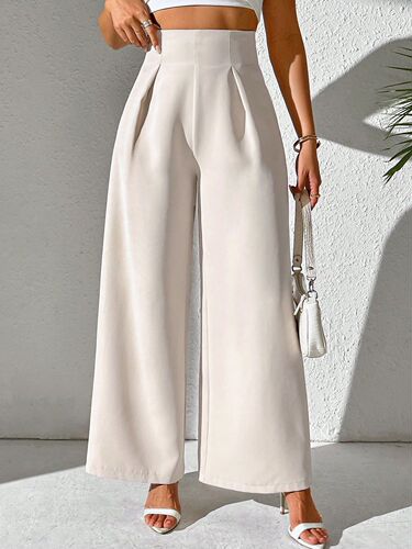 Stylish Spring Elegant Women's Chiffon Collage Pants, Slim High-Waist Casual Pants, Factory Wholesale