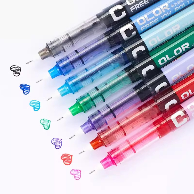 백슈 159 스트레이트 리퀴드 볼펜 0.5MM 중성펜 컬러 핸드 계정펜 컬러펜 라인 드로잉 키포인트