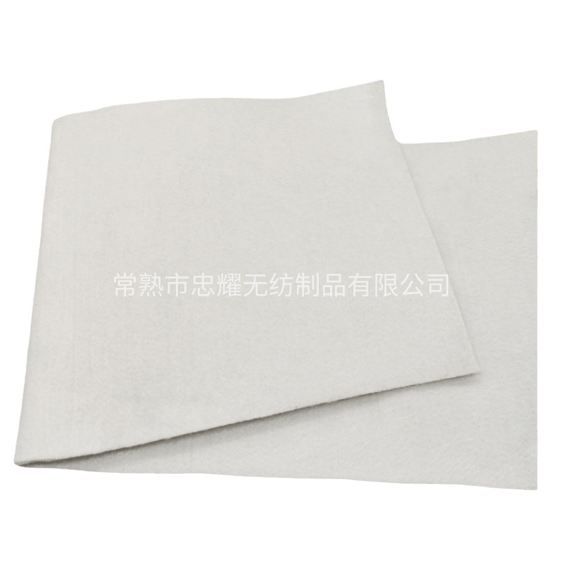 白色加厚毛毡布加硬4mm针刺无纺布不织布涤纶箱包内胆定型内衬布