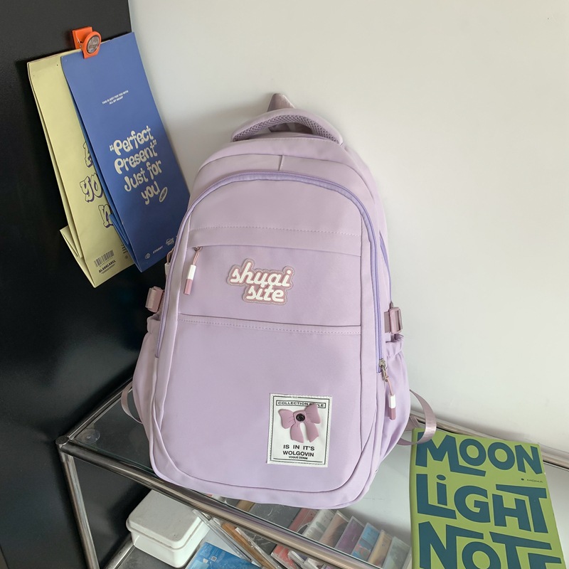 Mochilas escolares para estudiantes de secundaria 2025 bolsas de ocio simples y ligeras para mujeres de gran capacidad