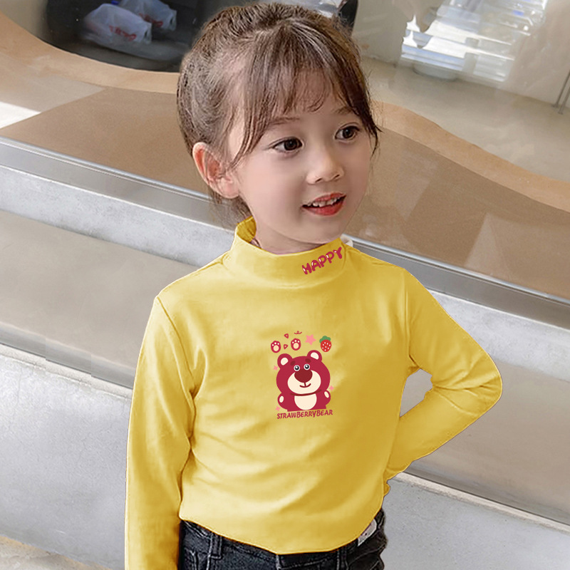 Otoño e Invierno para niños 2023 nueva camisa de fondo de terciopelo cálido manga larga mediano y grande niños y niñas bebé interior superior image 6