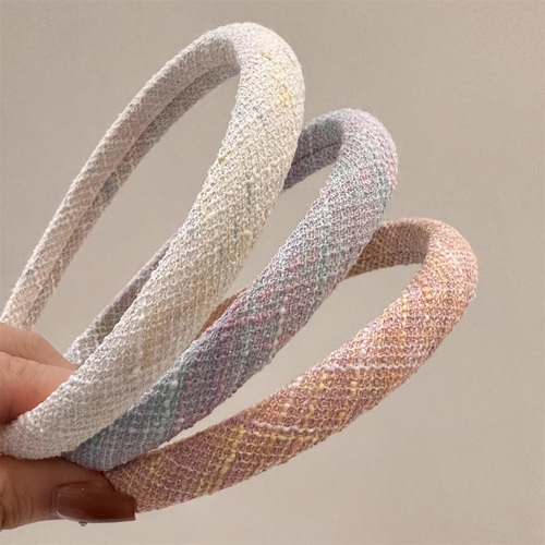 Pastoral style fabric headband for women 2024 new high-end headwear face wash press hairpin high skull hair binding headband