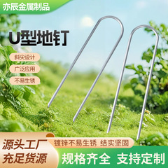 草坪钉草坪U型地钉固定防草布三维网地膜土工格栅护坡网地插