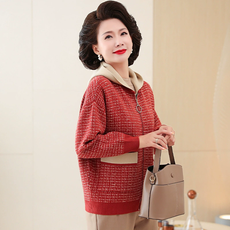 Повседневная куртка для мам среднего возраста, весна-осень, короткая куртка 2024, новинка больших размеров, Модный Топ для женщин среднего и пожилого возраста