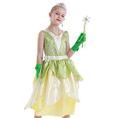 AliExpress Cross-border Halloween Wizard of Oz Costume Dress Green Fairy Flower Costume