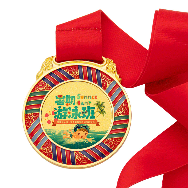 Medalla Conmemorativa Deportiva de Aleación de Zinc Personalizable Chapado en Oro image 6