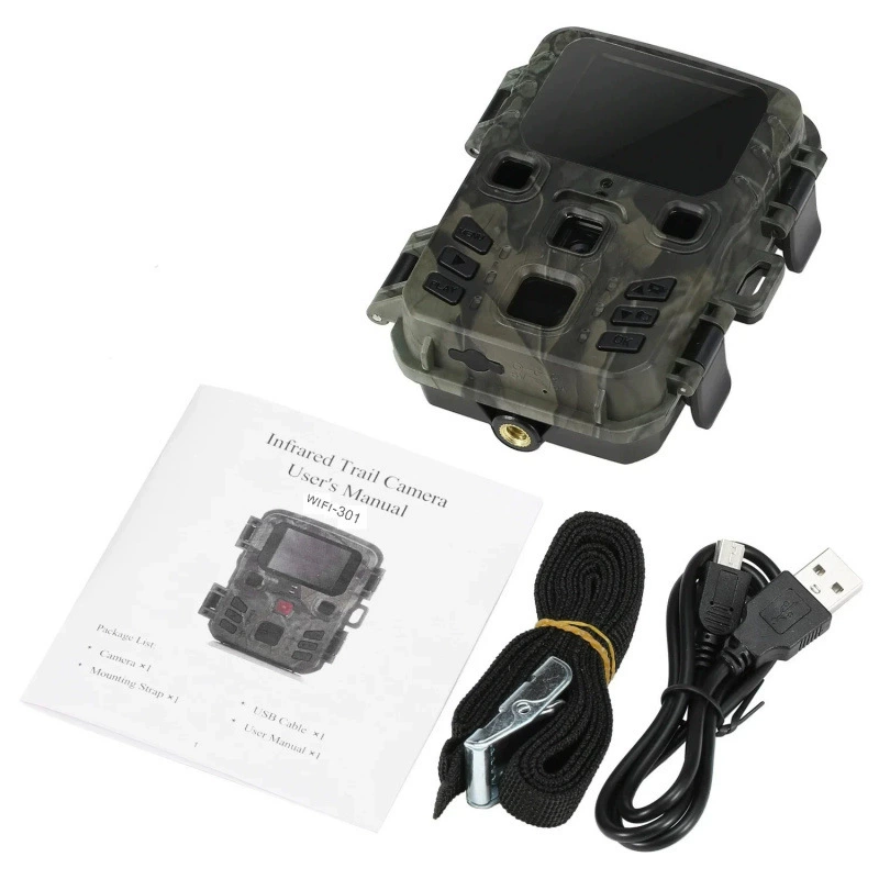 24MP 1296P новинка для внешней торговли, WiFi Bluetooth, инфракрасное ночное видение, камера для слежения и охоты, прямое подключение через приложение WiFi301