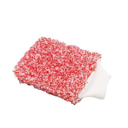 Supply Double-Sided Thick Plush Cleaning Gloves with Superfine Fiber Absorbent Coral Velvet Car Wash Gloves
