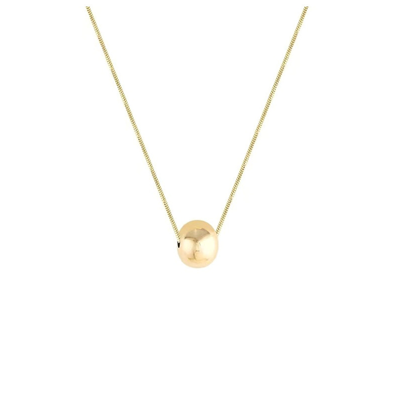 Titanium Steel Material Ball Pattern 1 Piece Simple Style Ball Titanium Steel Pendant Necklace