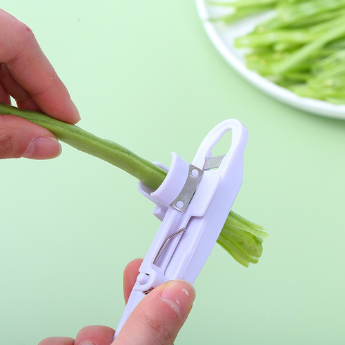 Family Green Bean Slicer, Seasonal Green Bean Convenient Stripping Tool, Green Bean Container, Multifunctional Vegetable Slicer, Green Bean Cutting Tool, Shredder