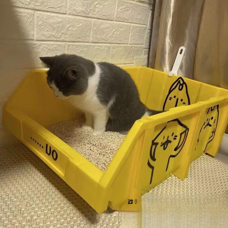 猫トイレサイズ 特大 メインクーン猫 巨大コンテナ ラージターンオーバー フルオープン ジャイアント デフォルト|undefined