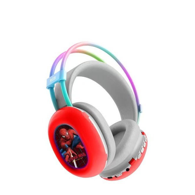 Comercio exterior nuevo AH - 908E auriculares estéreo de dibujos animados Spiderman simple y lindo RGB image 4