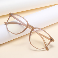 Factory Anti-blue light glasses large frame non-prescription glasses Xiaohongshu bare face glasses frame 2021 new oval glasses frame