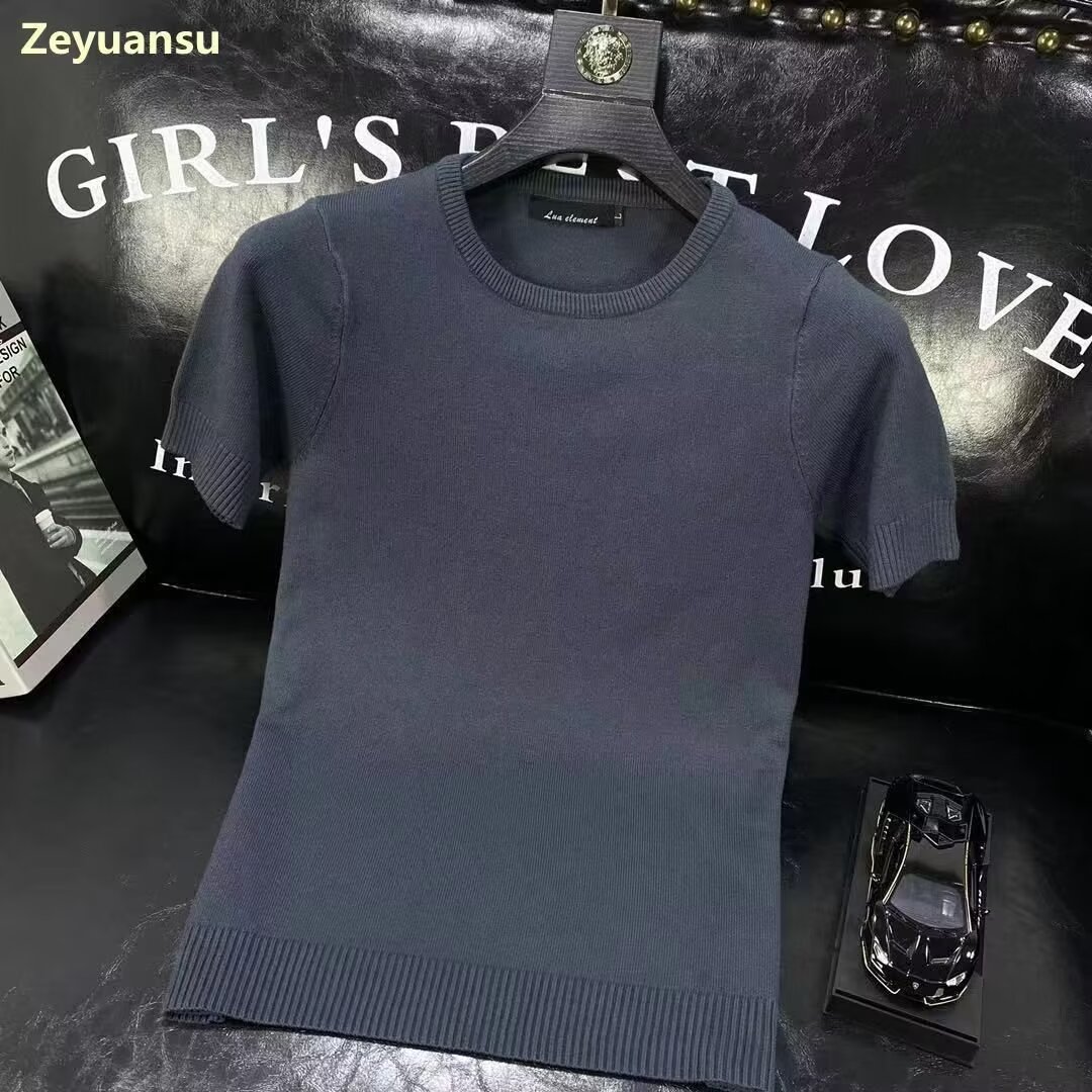 Spring solid multicoloured trend knitted fashionable base…