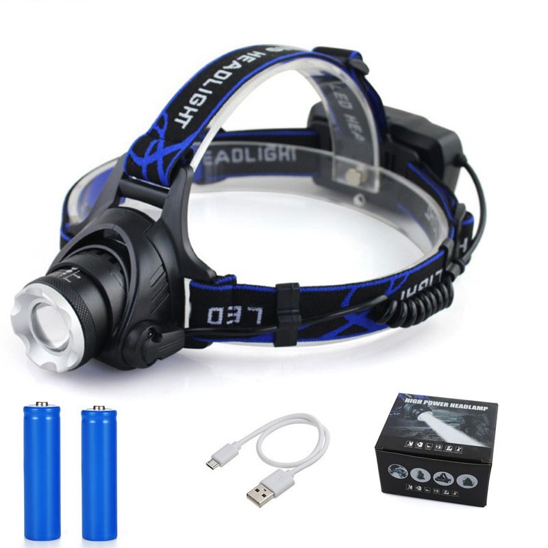 Transfronterizos T6 luz de pesca recargable USB luz de zoom al aire libre luz de emergencia luz de inducción luz de cabeza al por mayor