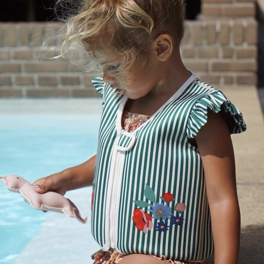 子供用インフレータブル浮力ベスト、女の赤ちゃん、初心者水泳浮力ベスト、ライフジャケット、男女兼用水泳補助具