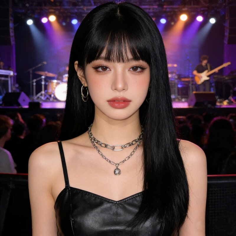 Wig Women's Medium Long Hair Air Bangs Shoulder Straight Clavicle Hair Medium Long Straight Hair Inner Buckle Temperament Face Repair Chemical Fiber Full Head Cover Wig Women's Medium Long Hair Air Bangs Shoulder Straight Clavicle Hair Medium Long Straight Hair Inner Buckle Temperament Face Repair Chemical Fiber Full Head Cover