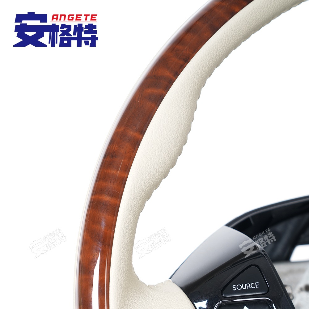 Suitable for Nissan Patrol Y62 Infiniti Qx56/Qx80 Peach Wood Beige High-End Car Steering Wheel Modification