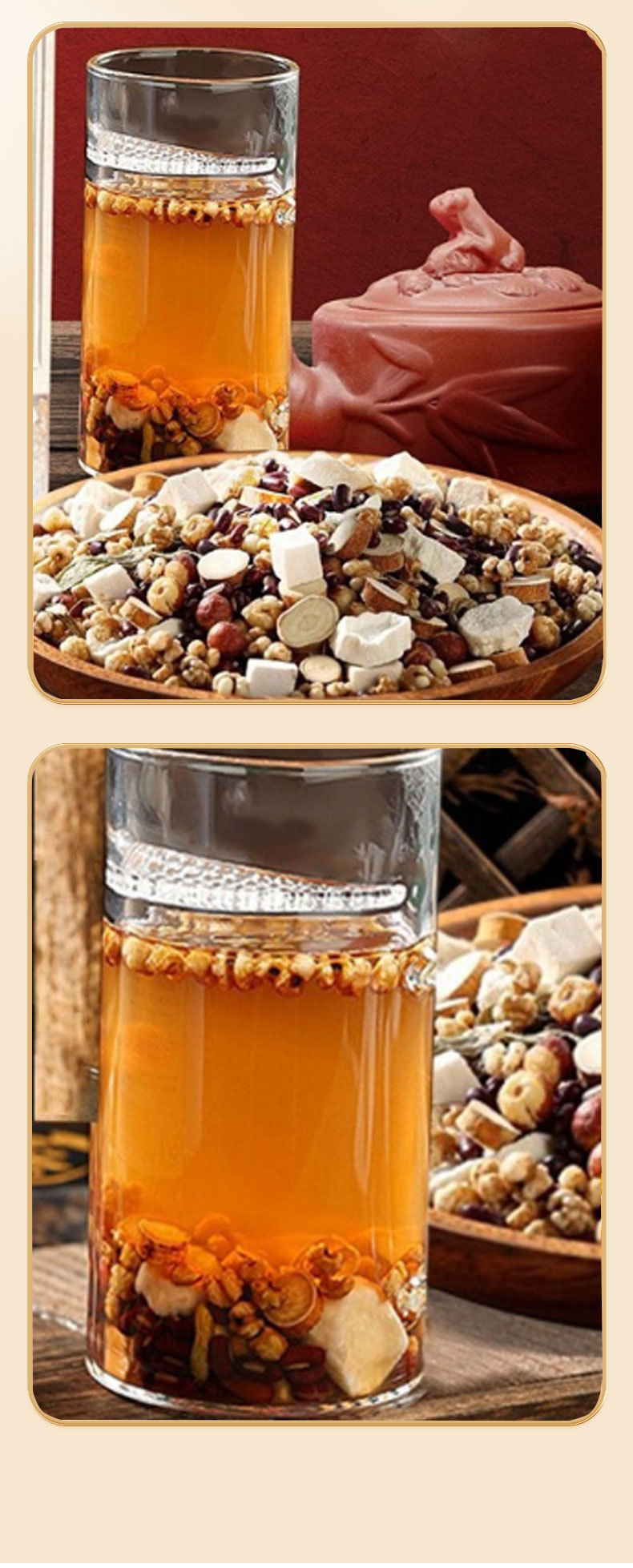 Wuzhi Maotai Coix Seed Tea Figs Root Jobstears Blend 8g x 10 Bags Cold Brew Herbal Tea preparation