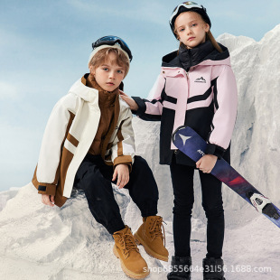 Children's down Jacket Boys Girls Cargo One-Piece Three-Way Winter Thickened Outdoor Jacket G9888