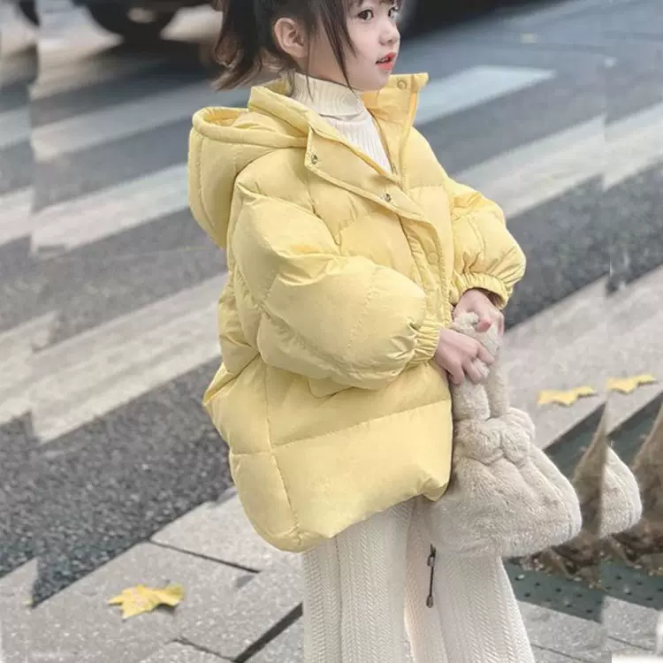 女童宽松韩版中长款羽绒棉服025冬季新款加厚面包服棉袄时尚棉衣