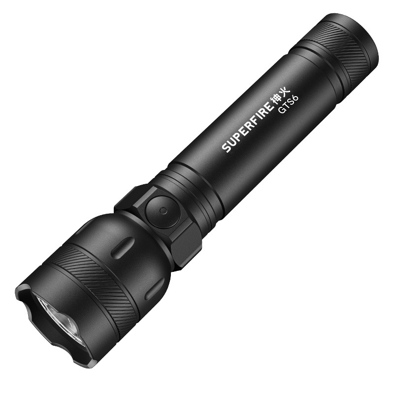 Linterna de luz fuerte Shenhuo, rescate de emergencia portátil al aire libre, larga duración de la batería, pequeña linterna de aleación de aluminio de largo alcance de enfoque fijo