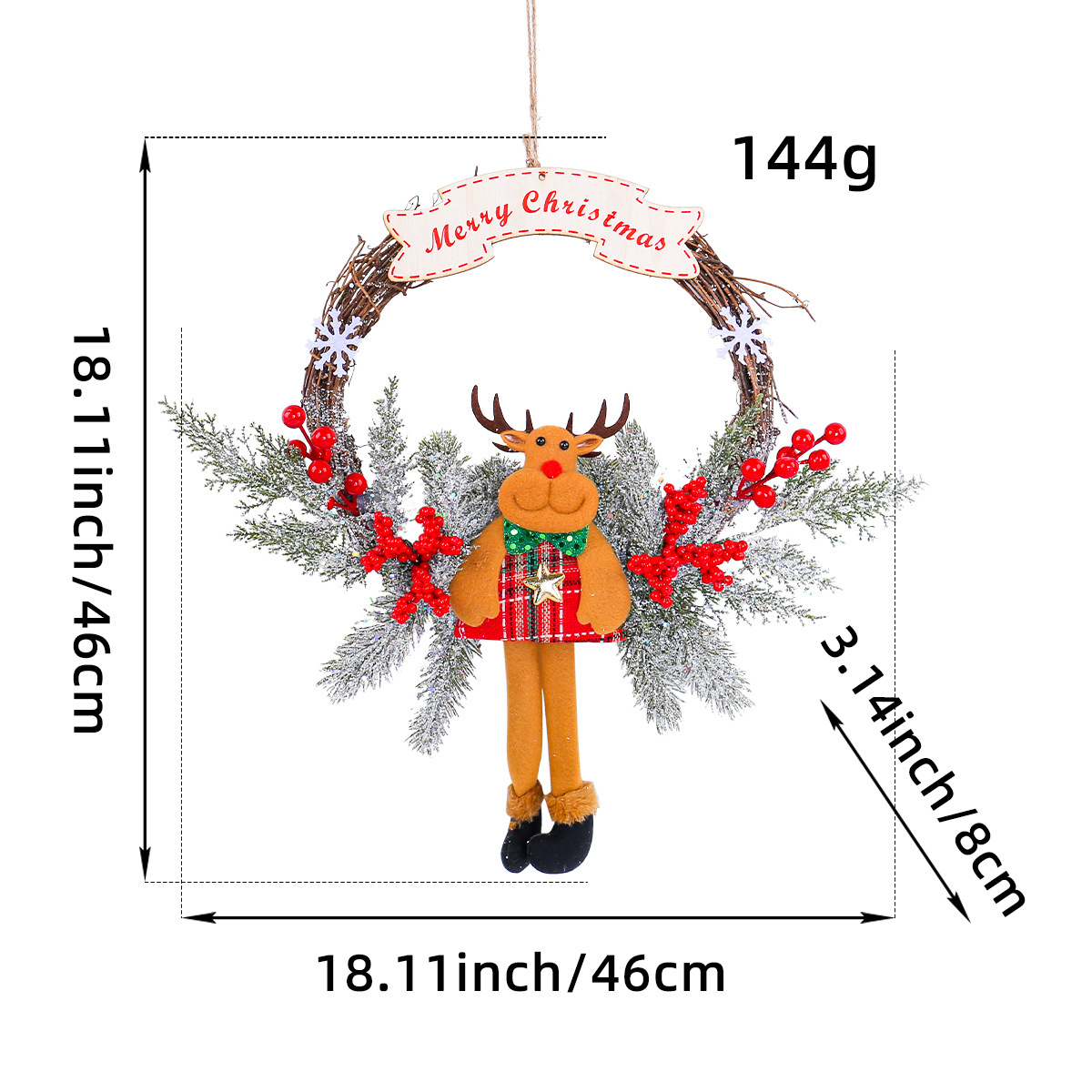 H2-3 큰 죽은 가지 화환 엘크
