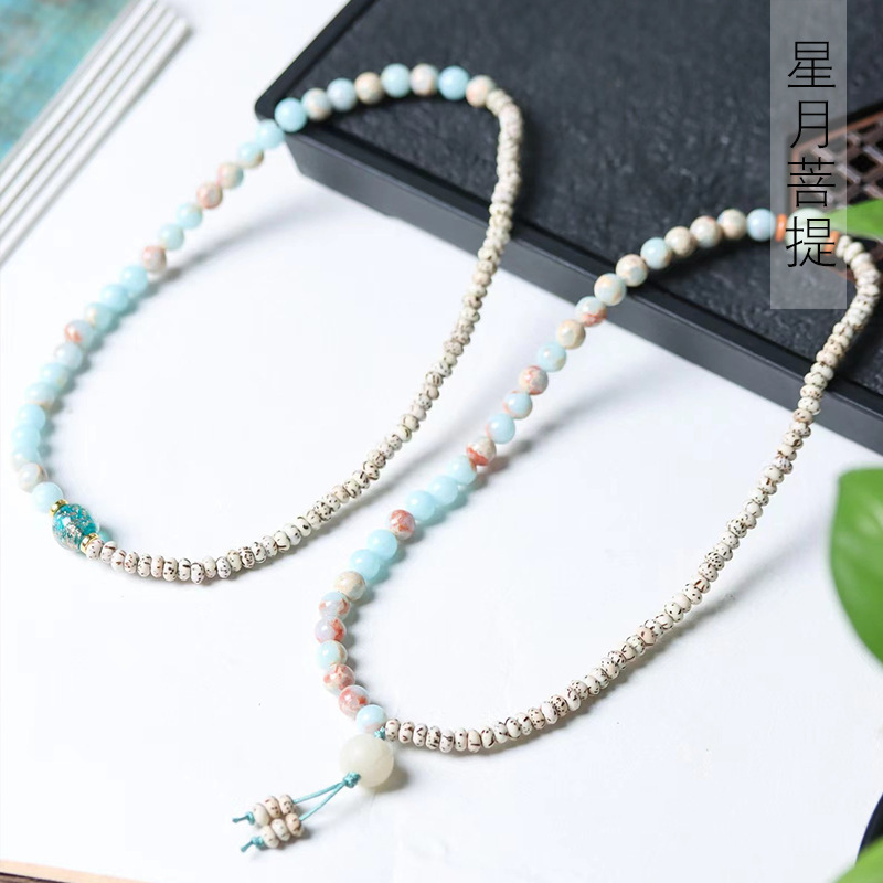 Star Moon Bodhi DIY Star Series Bracelet Specifications 3 × 5 Men's and Women's Literary Play Rosary Jewelry Factory Wholesale