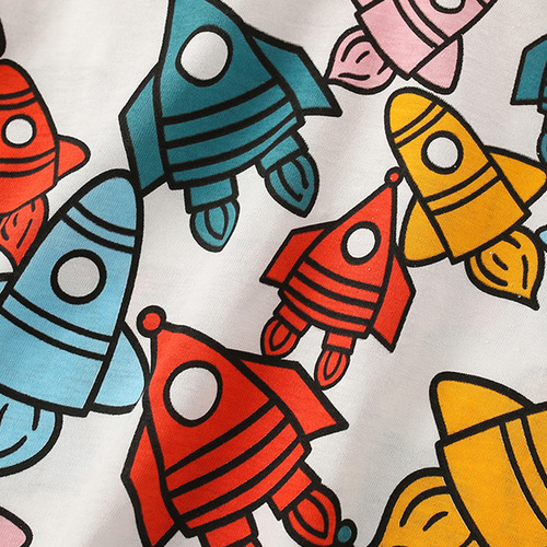 malwee boys' T-shirt summer new style European and American children's fashionable little boy printed short-sleeved children's clothing