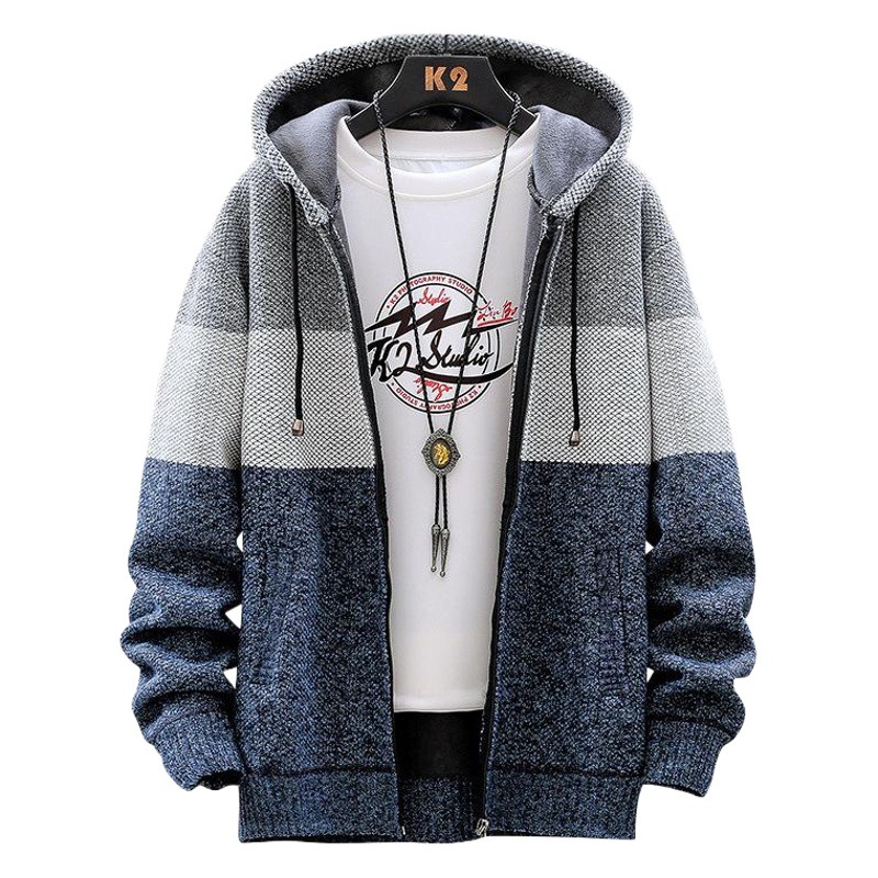 2024 New Hooded Knitwear Men's Autum Japanese Style Fashion Knitwear Student Casual Trendyy Knitwear Personalized Top