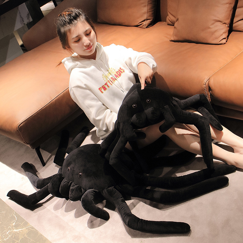 クモのアイデアをシミュレートして、黒い大きなクモのぬいぐるみのぬいぐるみアマゾンの国境を越えたプレゼントを1つの代理にします|undefined