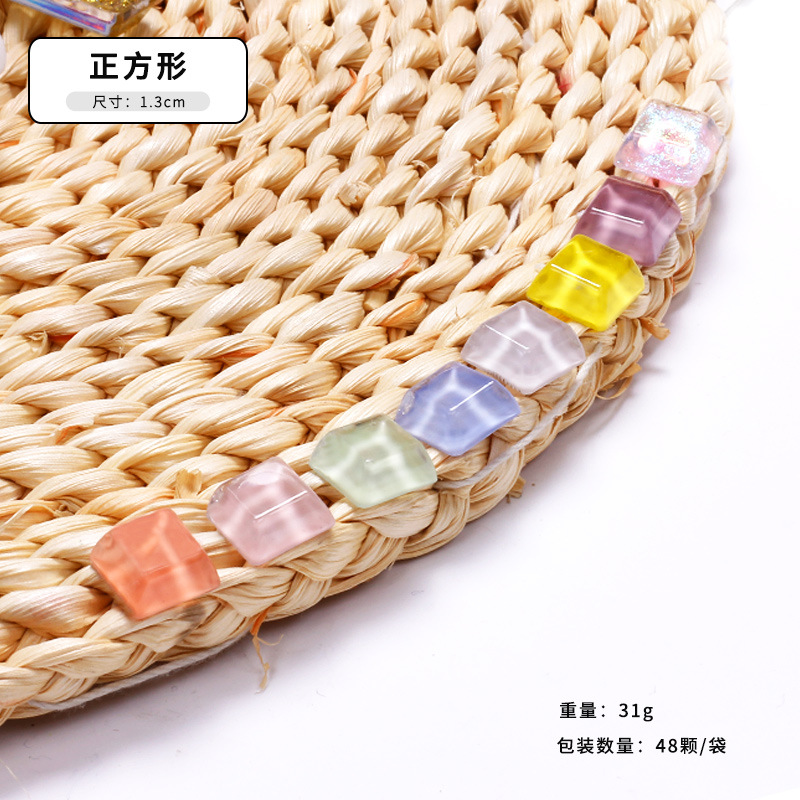 Tarjeta de color ondulada de manicura japonesa de alta permeabilidad al agua, tarjeta de color irregular cuadrada y redonda, cuentas de frijoles rectangulares