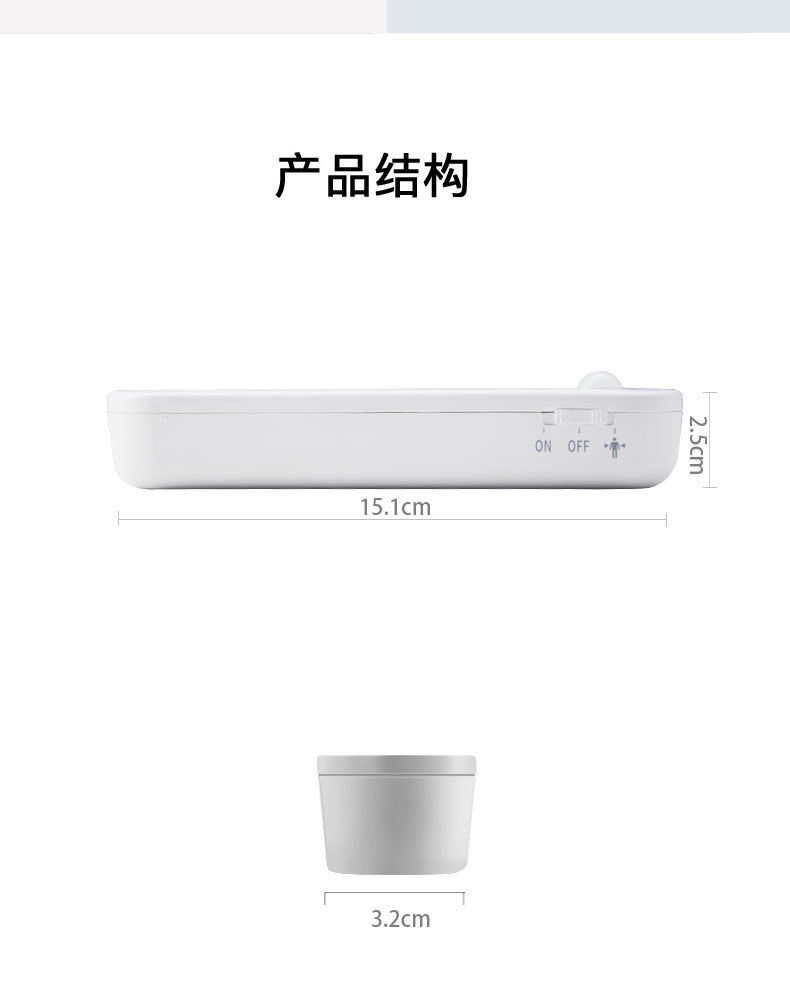 智能人体感应灯led小夜灯磁吸橱衣柜楼道无线夜灯u